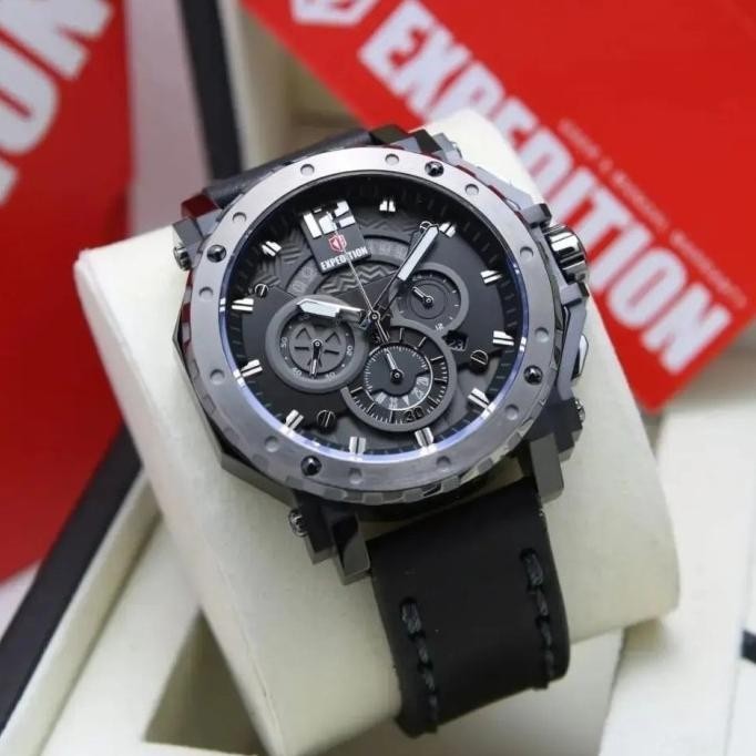 [Best Quality] Jam Tangan Pria Expedition E6402M Black Grey