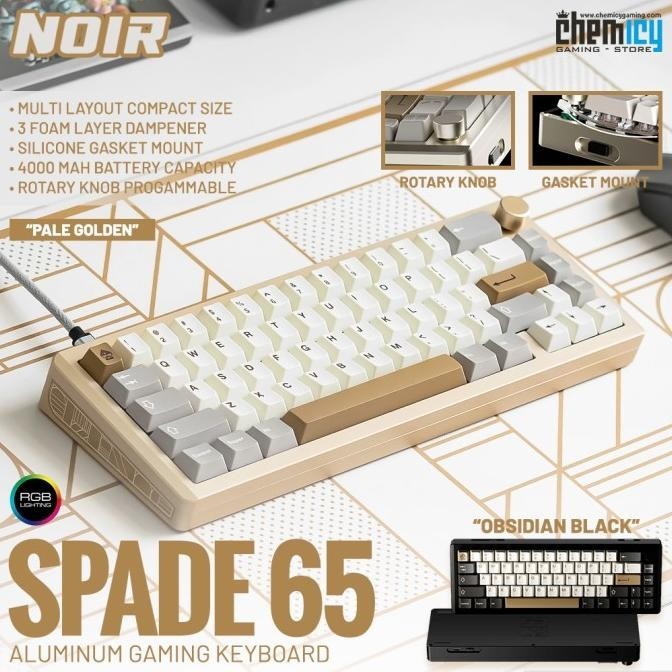 Noir Spade65 65% Aluminum Wireless Mechanical Gaming Keyboard