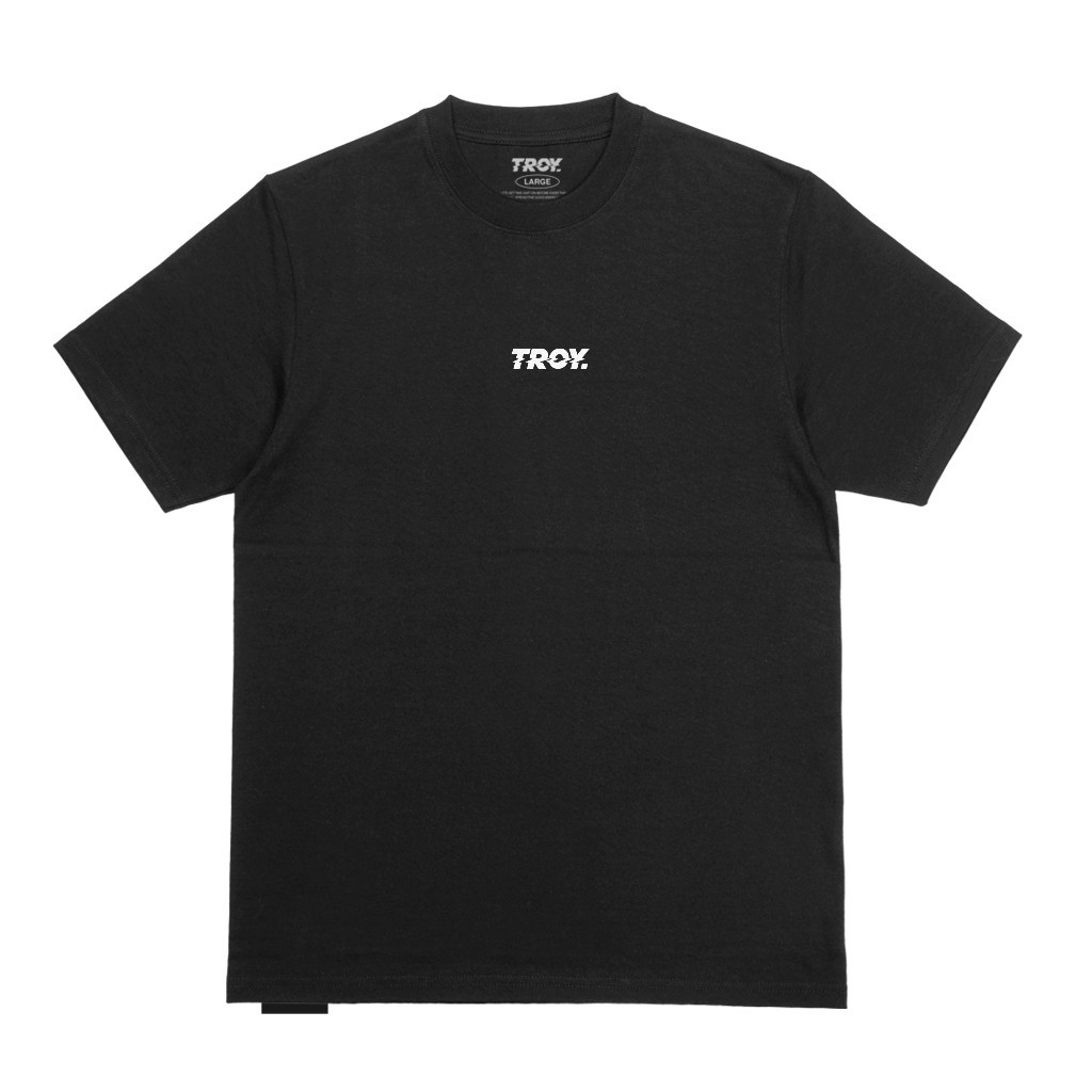 Troy Company Tshirt Kaos Hitam Basic Tee Logo MT 2045