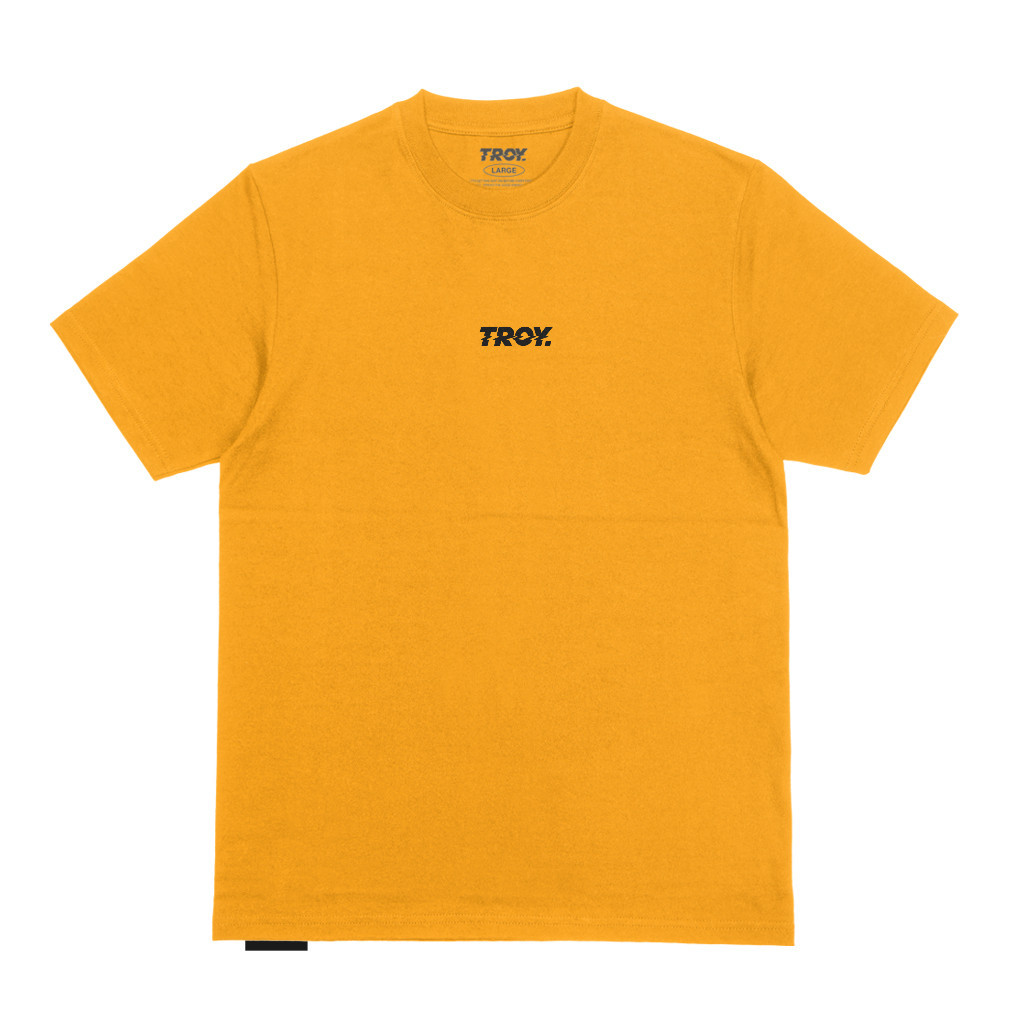 Troy Company Tshirt Yellow Mustard Basic Tee Logo - Kaos Lengan Pendek Kaos Mustard MTD 2045