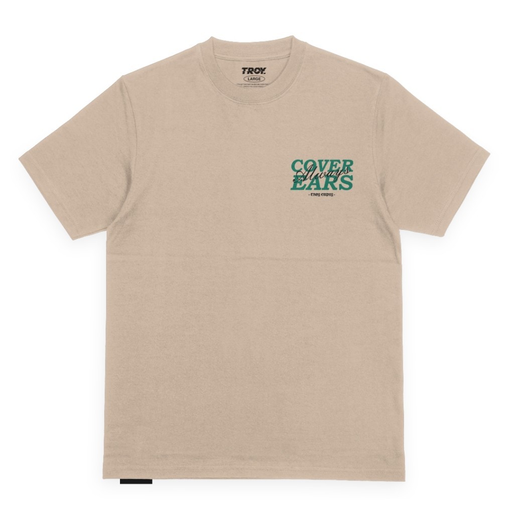 Troy Company Tshirt Brown Latte Cover Always Ears - Kaos Lengan Pendek Kaos Coklat Latte MTD 2420