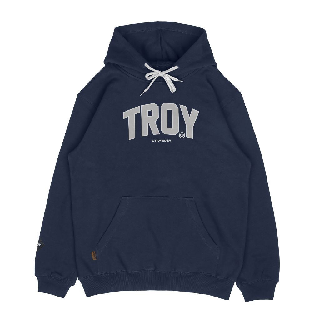 Troy Company Sweater Hoodie Blue Navy Old Skool - Hoodie Pria Biru Navy KH 2505