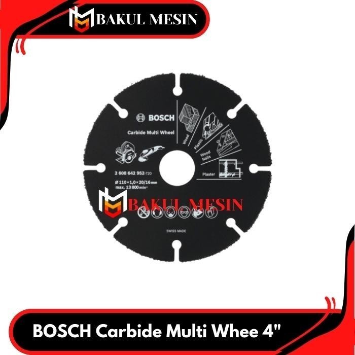 Bosch Carbide Multi Wheel Multipurpose 4Inch Batu Potong Gerinda