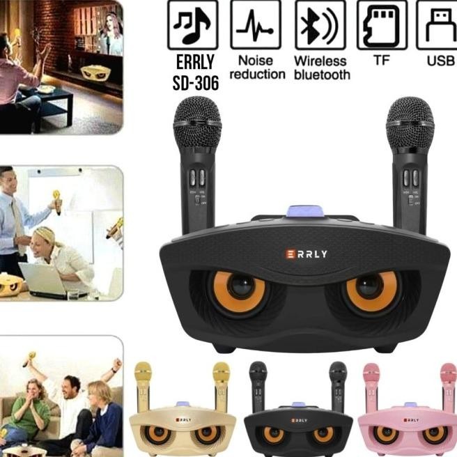 Speaker Karaoke Bluetooth Wireless Sdrd Sd306 + Dua Microphone Sd-306 Imanstoress
