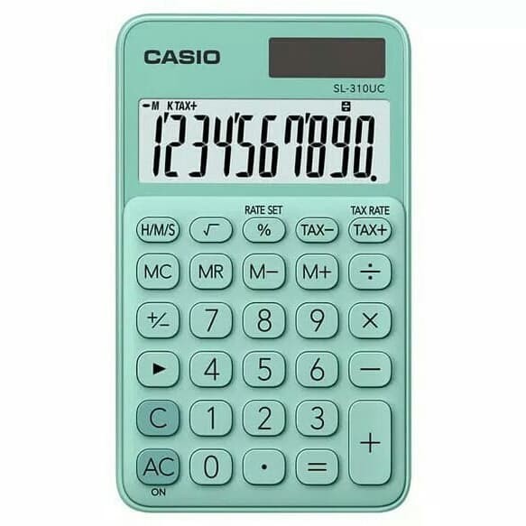 

CASIO KALKULATOR COLORFUL CALCULATOR SL 310 UC GREEN