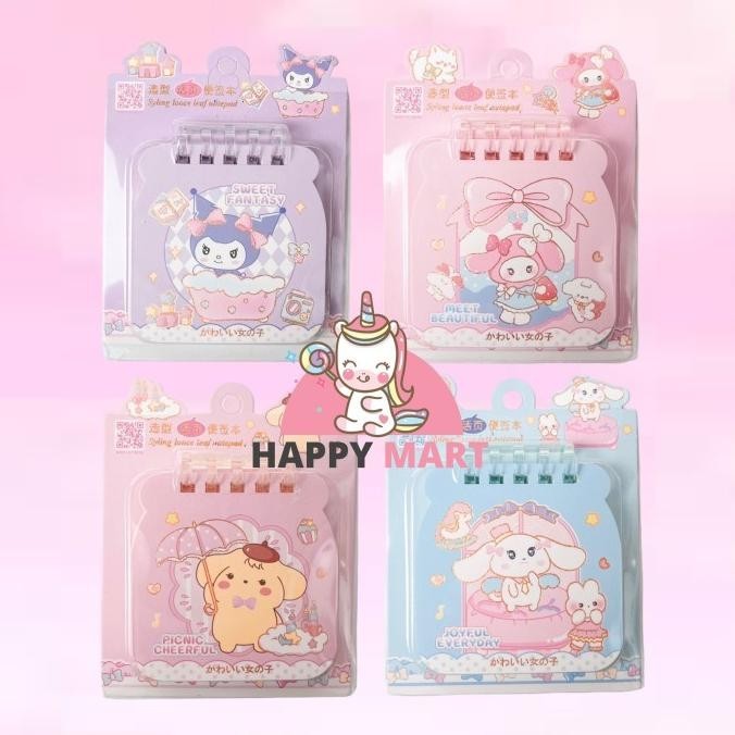 

Notes sanrio JAR lentik kuromi / melody / cinnamoroll