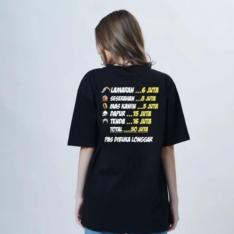 Kaos T-Shirt Lamaran Seserahan Longgar  Baju Anak Dewasa Pria Wanita