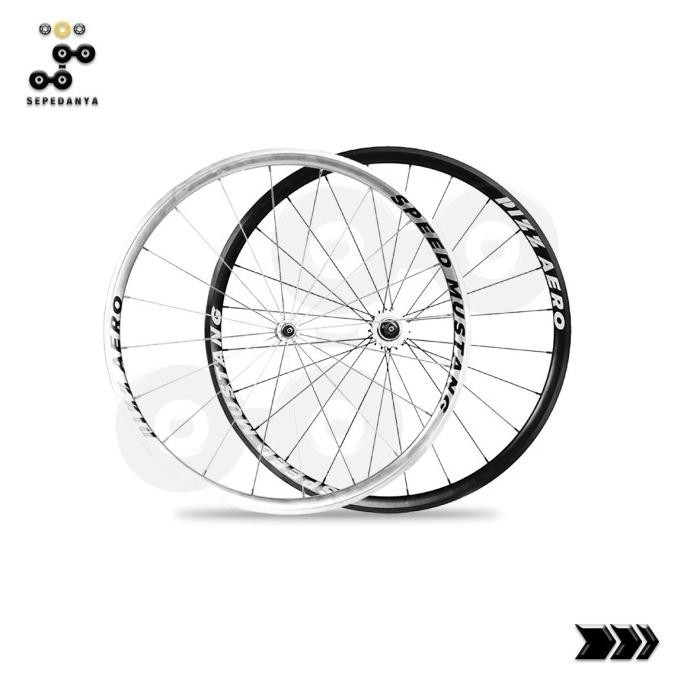 Pizz Aero Mustang Wheelset Wheel Set 700C 20 24 H Hole Sepasang 1 Pair Tersedia