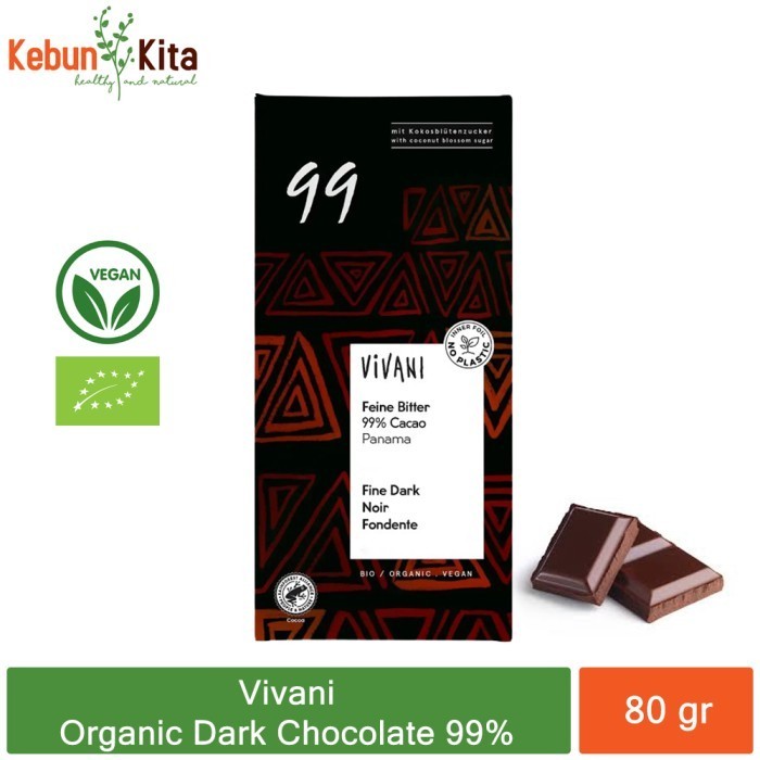 

Ready VIvani Organic 99% Dark Chocolate 80gr