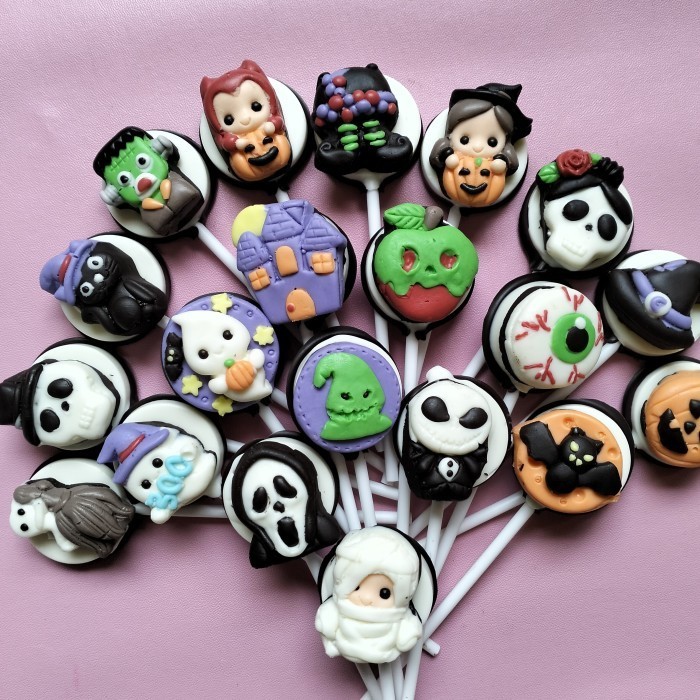 

Ready Coklat halloween lolipop lucu