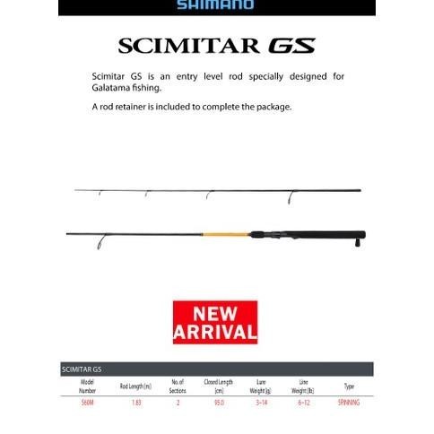 Joran pancing galatama shimano scimitar 1,8M
