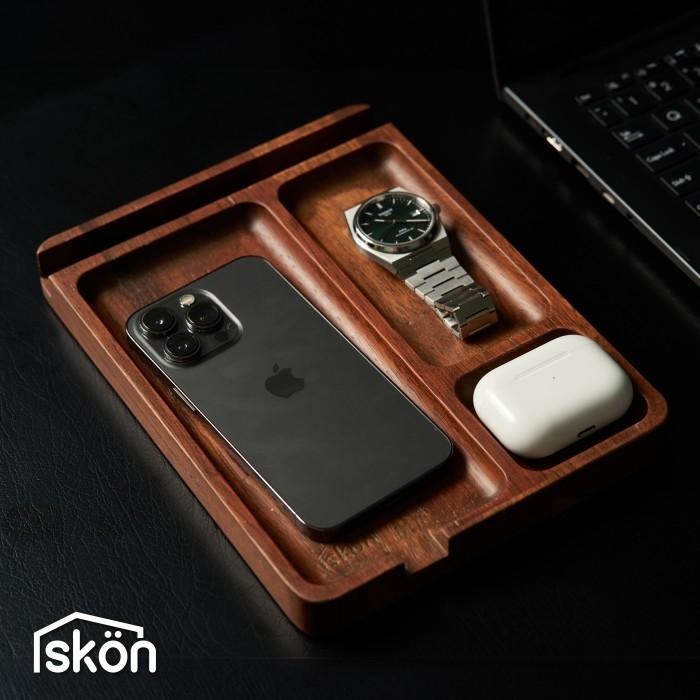 

Catchall Tray Premium Wood Skn | Desk Organizer