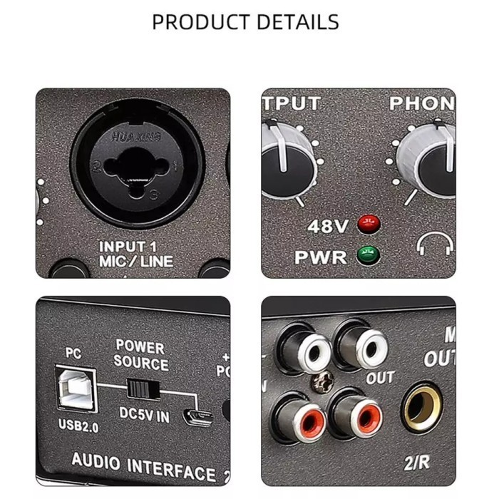 Avpro Q24 Professional Hifi Sound Card 24Bit/192Khz With Phantom Power  Ready