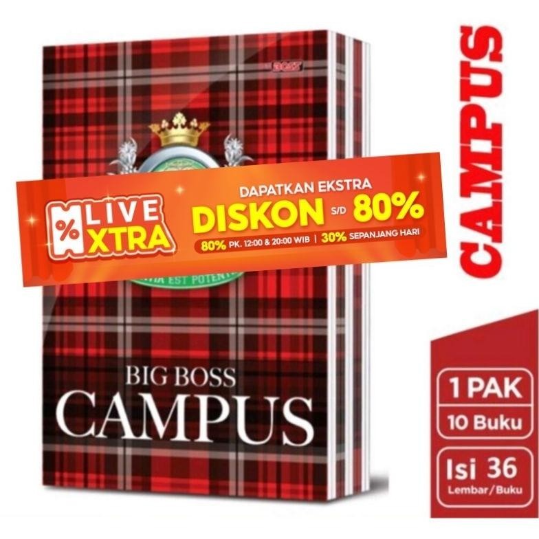 

Diskon Buku Tulis Big Boss Campus 36 Lembar / Big Boss Eb 36 Pack Isi 10 Pcs Promo