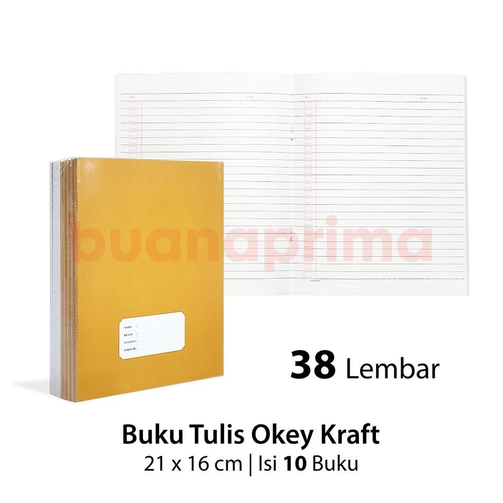 

Berkualitas Buku Tulis Okey Kraft 38 Lembar Isi 10 Buku Sampul Coklat Notebook Sekolah Kwarto Cod