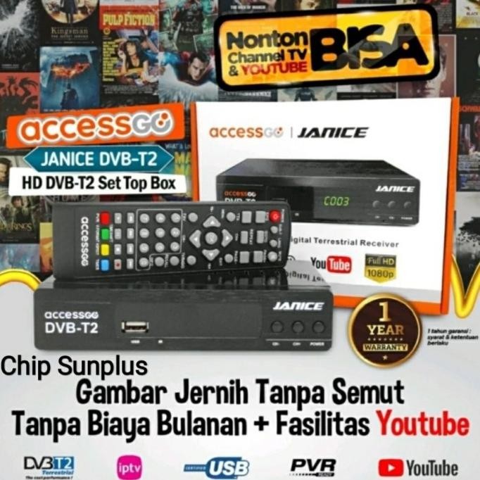 STB Set Top Box Penerima Signal TV Digital Receiver ACCESSGO JANICE