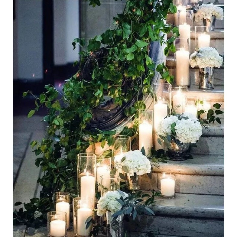 SALE FLAMELESS LED CANDLES ISI 3 LILIN ELEKTRIK LED DALAM GELAS KACA