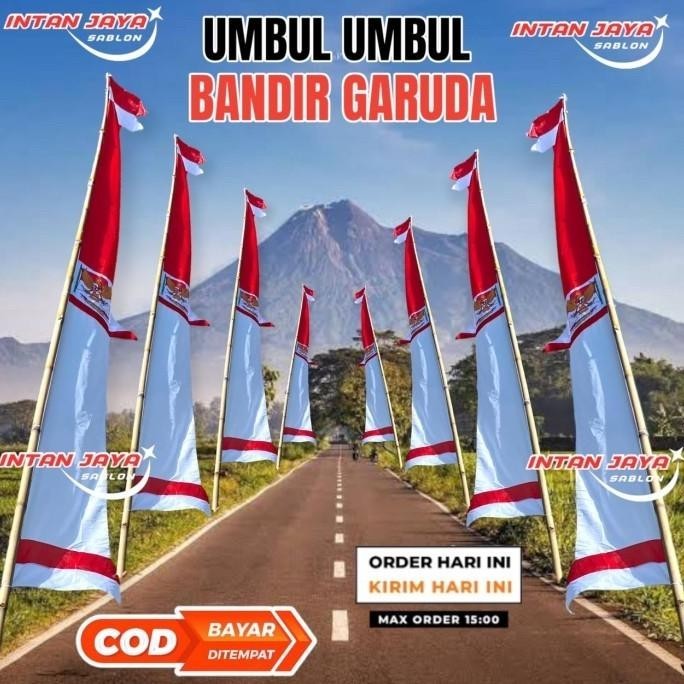 sto BENDERA UMBUL UMBUL LAYUR MERAH PUTIH/UMBUL UMBUL PANJANG