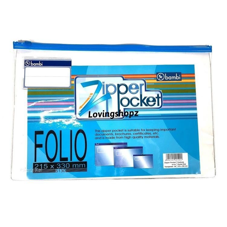 

Zipper Poet Bambi Ukuran Folio F4
