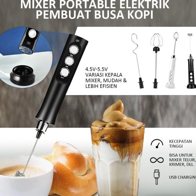 Further Mixer Mini Hand Mixer Coffee Mixer Hand Blender Pengaduk Kopi