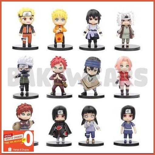 Terlaris Action Figure Naruto: Cute Mini Kawaii Version 2 - Naruto, Sakura, Kakashi, Gaara, Itachi, 