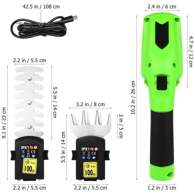 1Set pemotong rumput portable mini alat potong rumput elektrik pemotong tanaman pagar hedge trimmer 