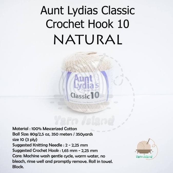 Benang Rajut Aunt Lydia Natural