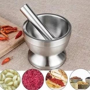 Dheao Dapur Sultan Cobek Stainless Besar / Ulekan Stainless Lumpang Tumbukan