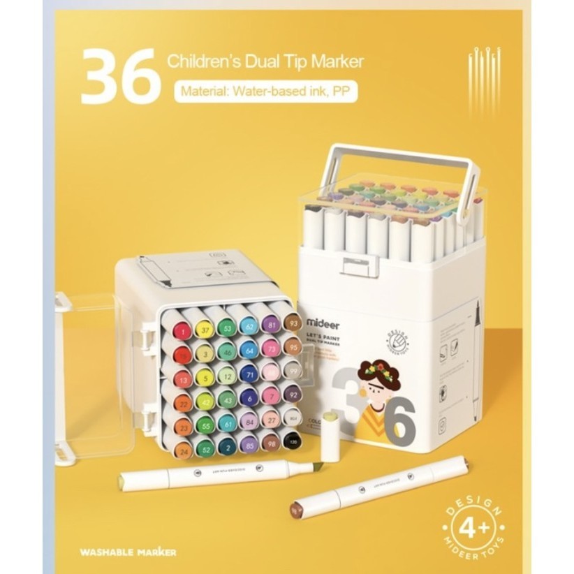 

Mideer Dual Tip Marker 36 colours pidol Anak Warna Warni Mewarnai