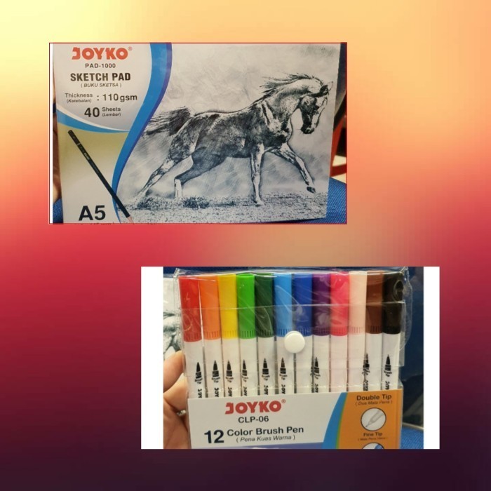 

PAKET KADO ANAK SKETCH OK A5 BRUSH PEN 12 WARNA MENGGAMBAR