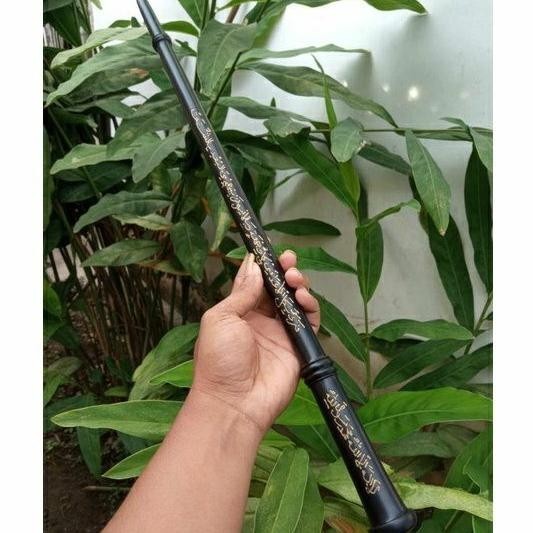 READY >> TONGKAT KAYU BERTUAH UKIR KALRAFI/TONGKAT KOMANDO/TONGKAT KAYU