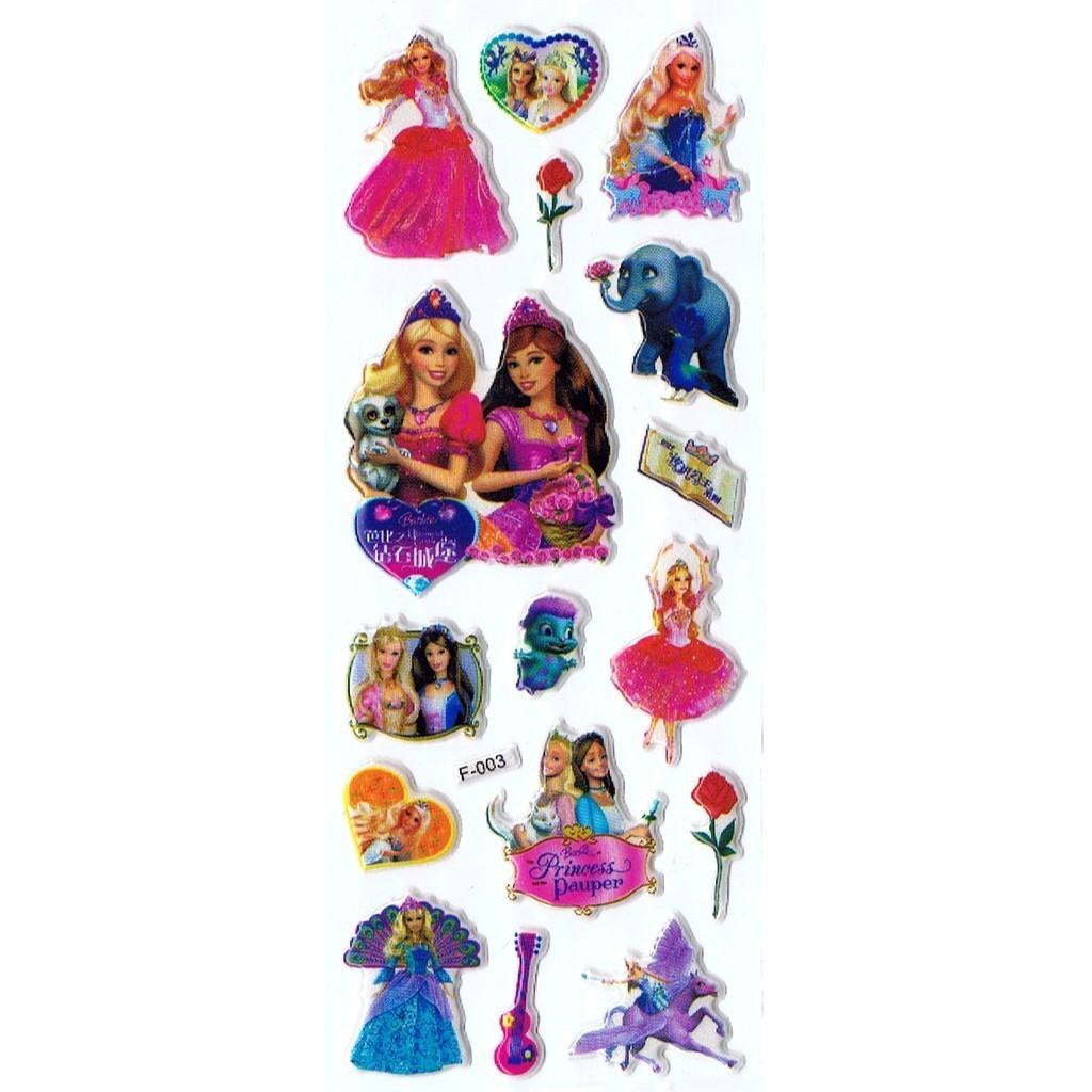 

SK476 Stiker Sticker Timbul Set Strip Aneka Gambar Kartun Barbie
