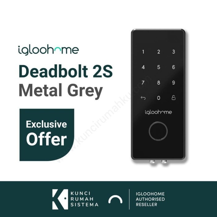 Sale (New) Igloohome Smart Deadbolt 2S Metal Grey - Smart Lock