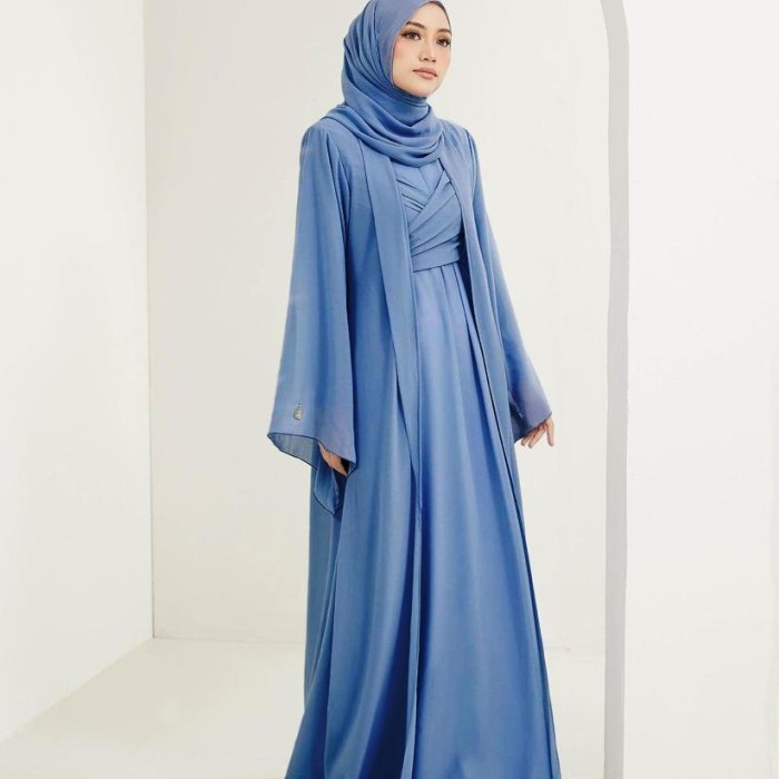 gamis outer set terbaru ceruty size L XL XXL 3XL 4XL Ld 100 upto 140 K02