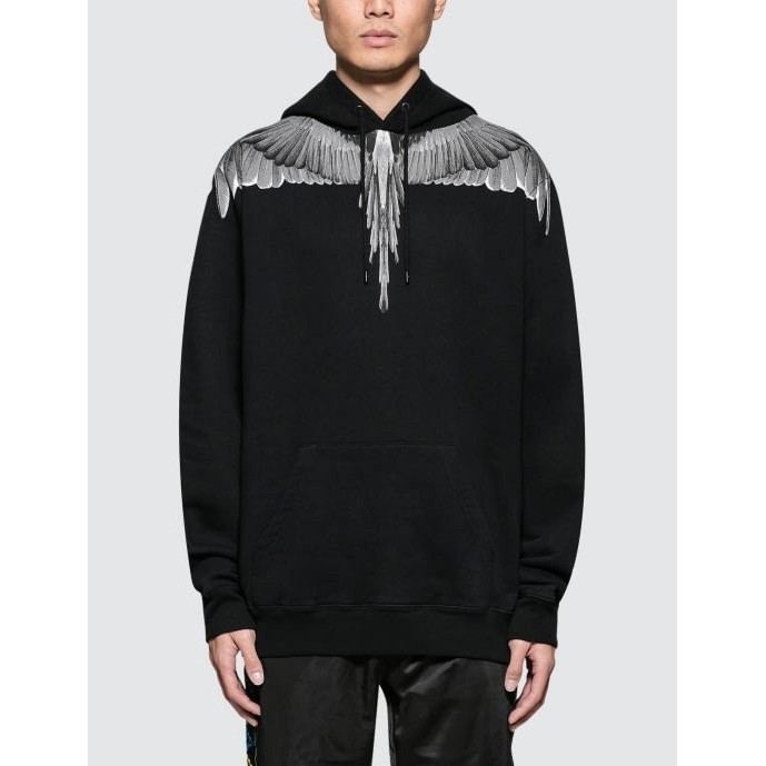 Marcelo Burlon Wings Hoodie Black Original Bnipwt