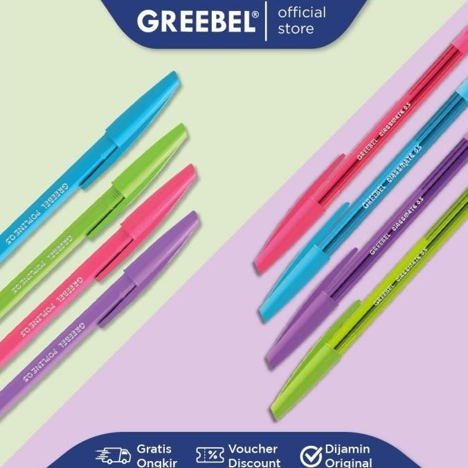 

GREEBEL Bundling 2 Lusin Ballpoint (12+12)/Paket Pulpen/Ballpoin/Pena