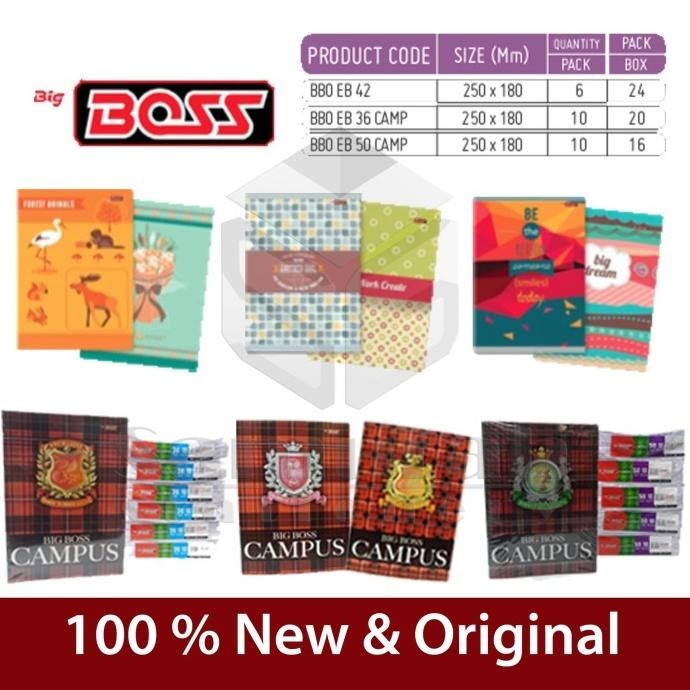 

Buku Tulis Sidu Big Boss Campus 36 Lembar / Bigboss Campuss 36 Lbr