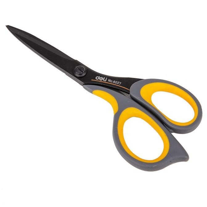 

Deli E6027 Scissors/Gunting-Soft-touch Scissors 175mm