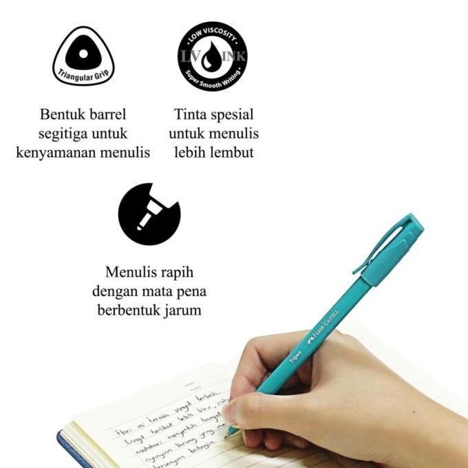 

Faber-Castell Ballpen Pen Tripen 0.7mm MixBarrel 1 Box 12 Free 2 pcs