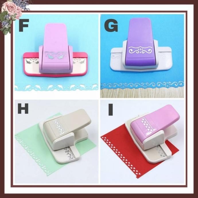 Fancy craft edge border punch puncher, pembolong pemotong kertas motif