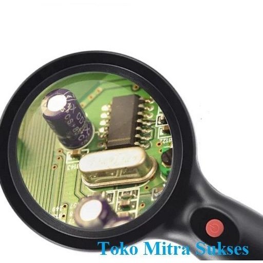 

Kaca Pembesar 10X Lampu LED 18 Magnifying Glass