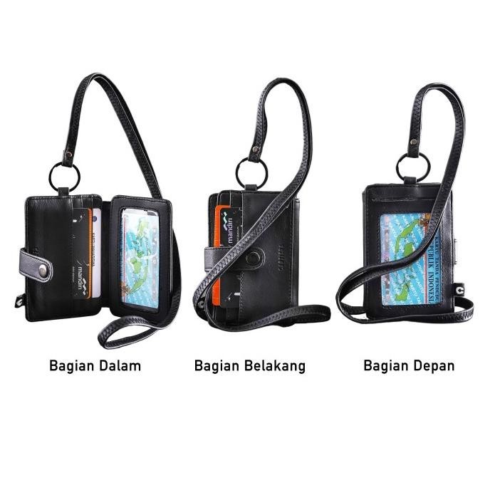 

Cartiera Odet Lanyard ID Card Name Tag Kalung Pria Wanita Kulit Prakti