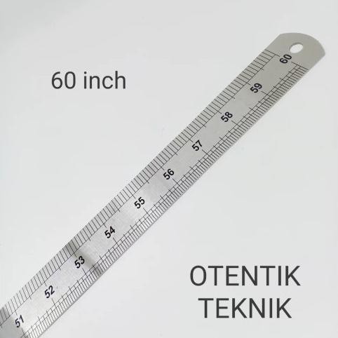 

PENGGARIS BESI 150 CM - 1500 MM - 1 KOMA 5 METER - STEEL RULER 60 INCH
