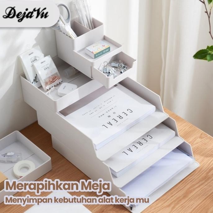 

Dejavu Rak Meja Organizer Tempat Dokumen Alat Kantor Stationery HSB120