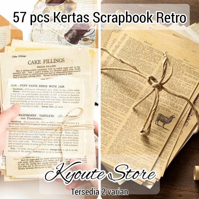 

57 lembar Kertas Dekorasi Jurnal Retro Jadul Scrapbook Bujo Journal