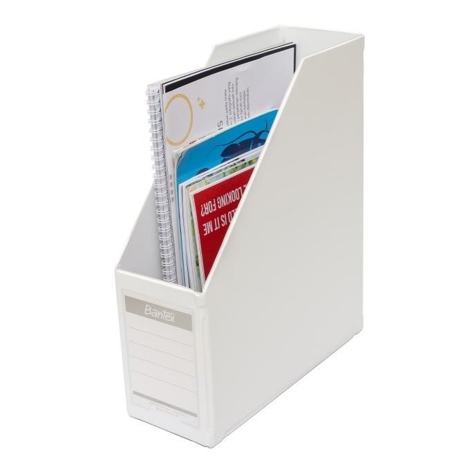 

Bantex Magazine File (Box File) A4 10cm White #4012 07