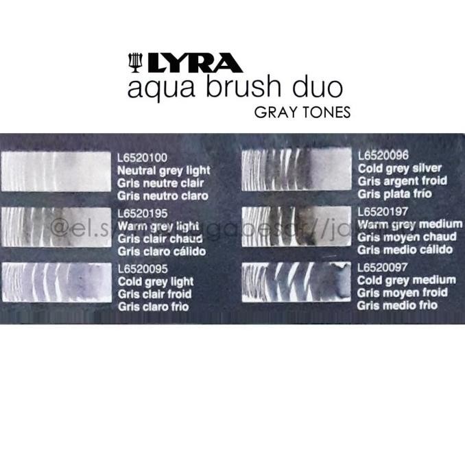 

Lyra Aqua Brush Duo Gray Tone Set 6 ( Brush Pen )