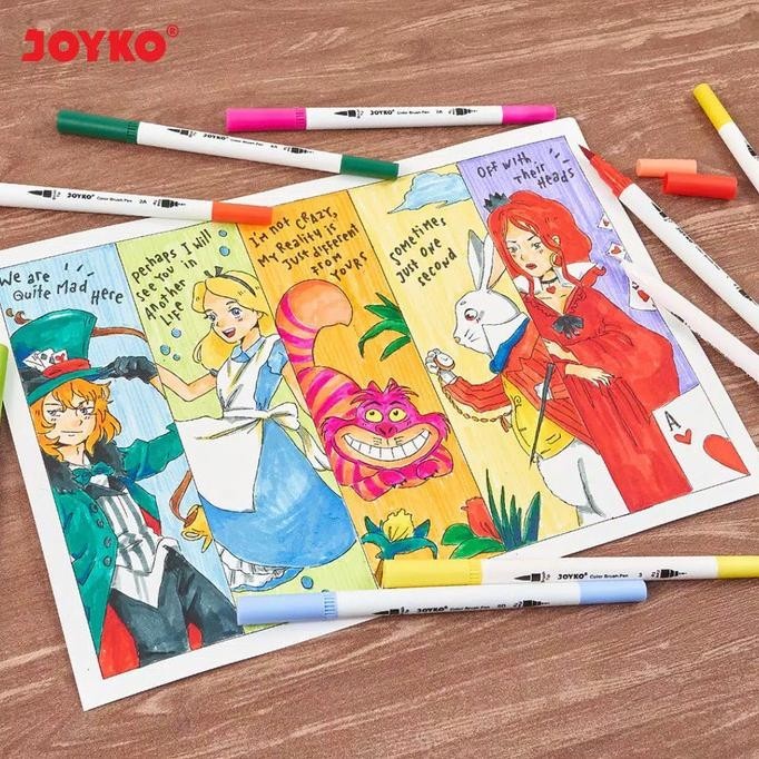 

Super color brush pen joyko dual tip jumbo set 12 warna CLP-13