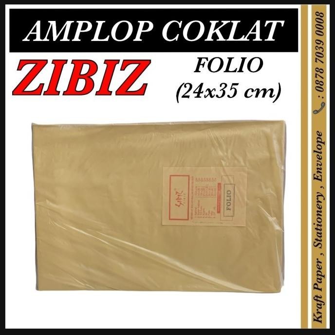 

Amplop Coklat FOLIO F4 24x35 isi 100 lbr