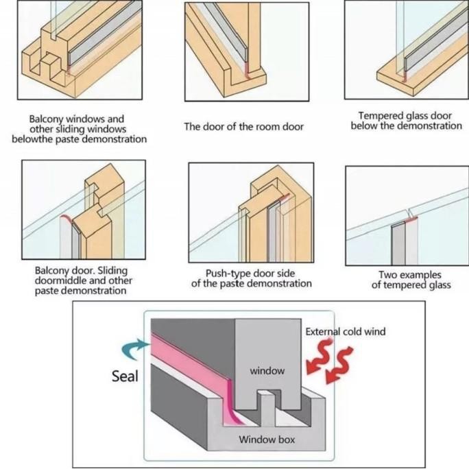 Weather Seal Tape Seal Door Window Peredam Suara Pintu